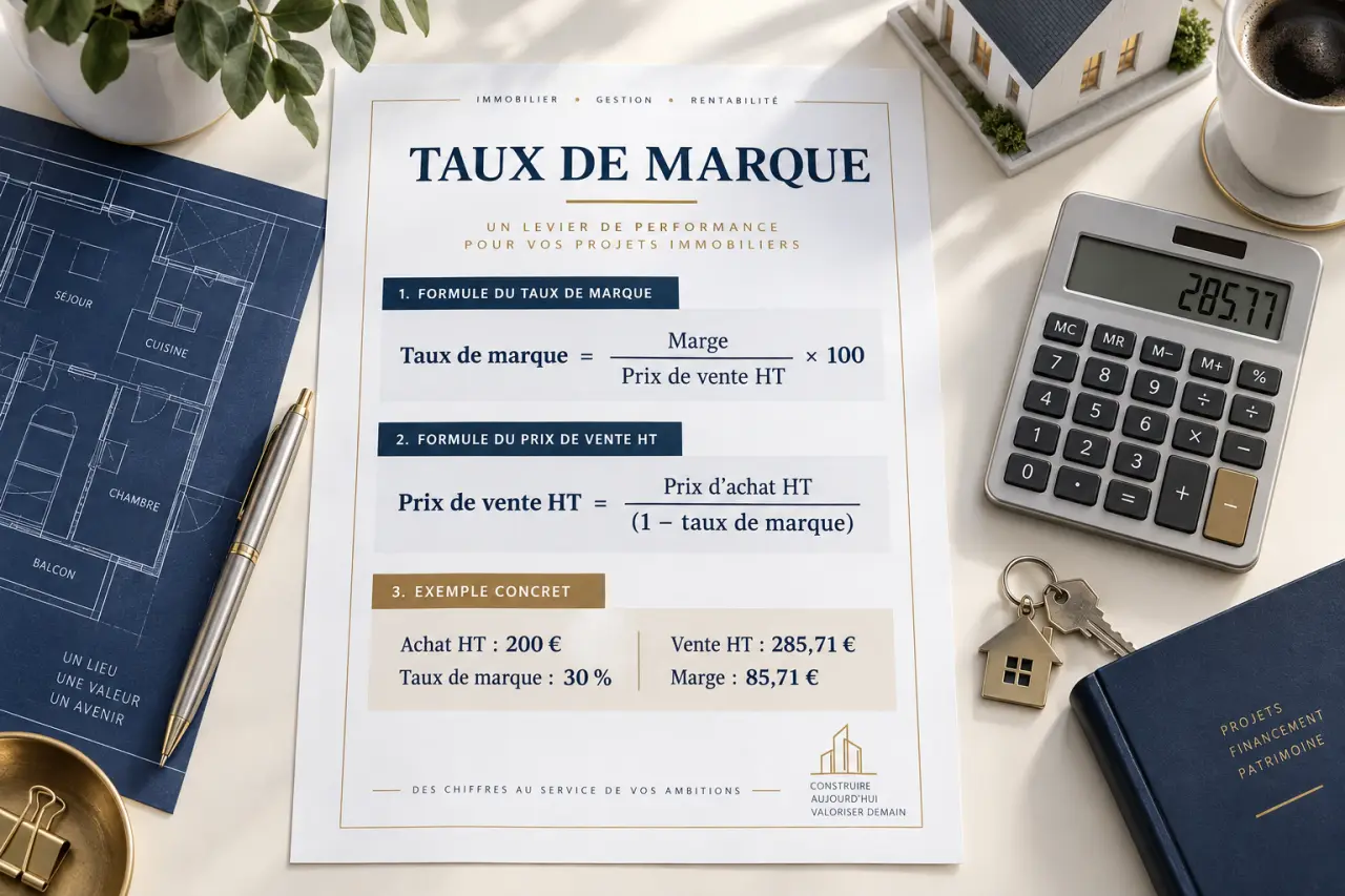 Le taux de marque fixe la part de marge dans le prix HT, formule et calcul inverse