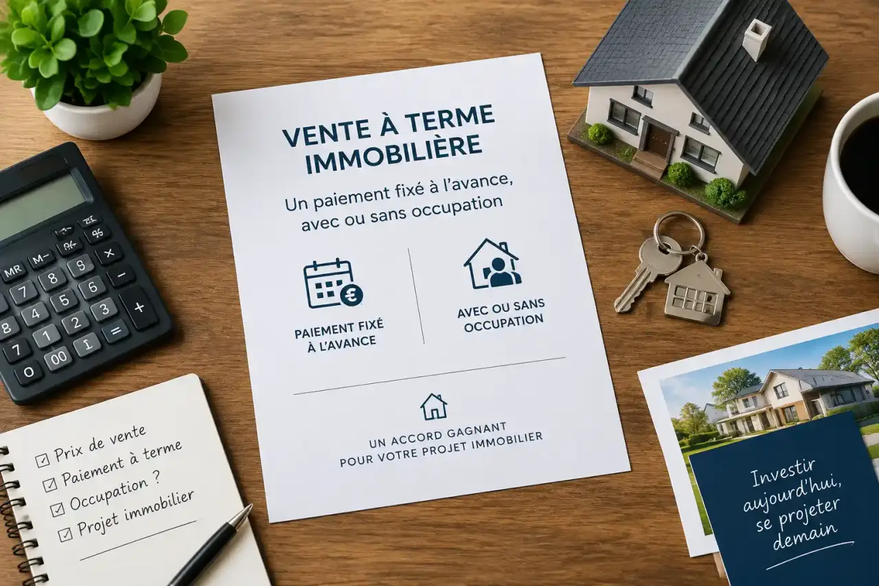 Vente à terme immobilière : un paiement fixé à l’avance, avec ou sans occupation