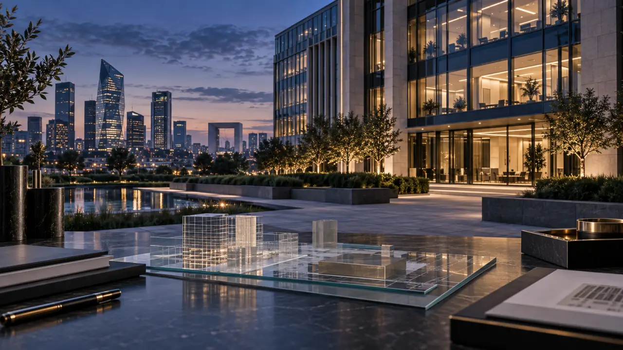 Immeuble de bureaux contemporain destiné à une stratégie d'investissement immobilier Core+